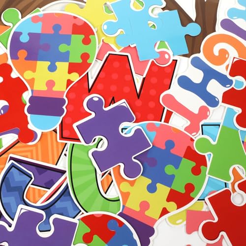 Motivational Bulletin Board Decoration Set Classroom Positive Inspirational Grade Decor Puzzle Pieces Cutouts for Chalkboards Welcome Back to School Home Wall (kindergarten，1st，2nd，3rd，4th，5th，6th) - style: Puzzle Pieces with Grade