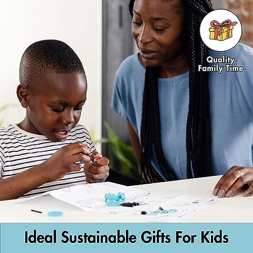 The Off Bits CareBit Build Your Own Robot Toy Construction Set, Educational Gift STEM Activities Learning Kit, Creative Build and Play Model Kit Steam Toys for 6 7 8 9 10+ Year Old Boys & Girls - style: CareBit
