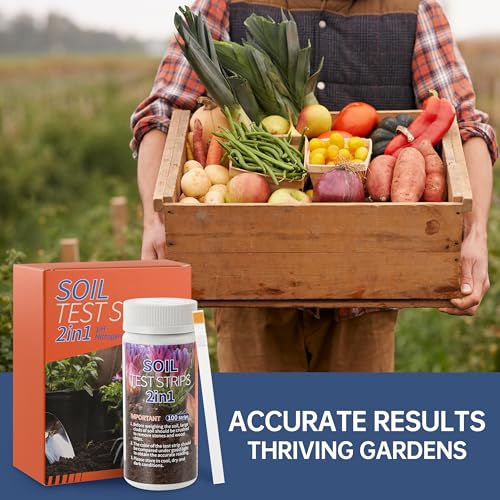 AAwipes Soil pH & Nitrogen Test Kits 2 in 1 Soil Testing Kits with Test Tube 100 Pcs Test Soil for Garden Lawn Grass Flower Vegetable Compost Nutrients Plants (J02-100)