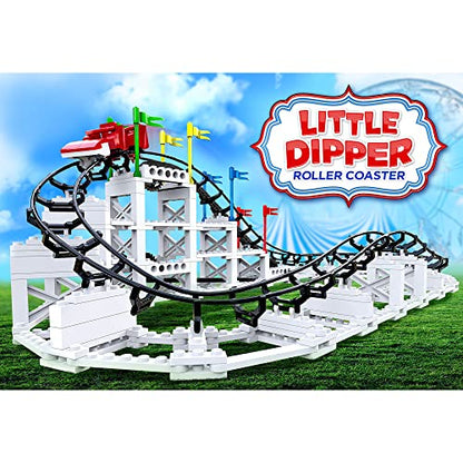 CDX Blocks: Little Dipper - 324 Pcs, Building Brick Set, Gravity Powered Roller Coaster Model, Promotes STEM Learning - style: Little Dipper