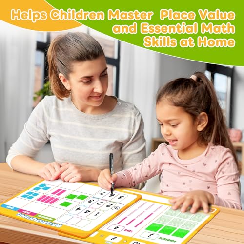 12 Packs Place Value Chart, Math Manipulatives Math Games for Kids