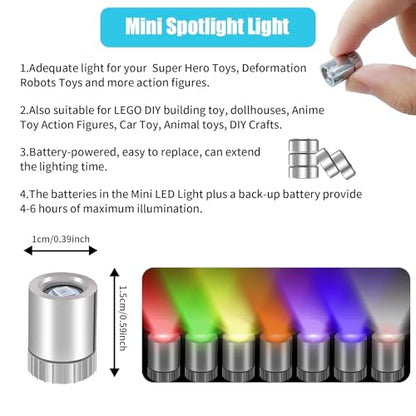 10PCS Multi Color Mini LED Lights for DIY Craft, Model Displays, Miniatures - color: Multi Color Changing