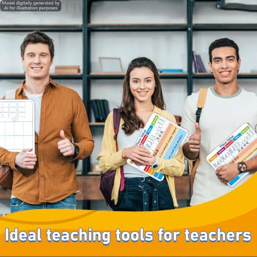 24Pcs Place Value Double Sided Cardboard for Students Dry Erase Boards Billions to Decimal Numbers Portable Math Manipulatives Thickened Whiteboard for Teacher Teaching Tool Portable Learning 12" x 9"