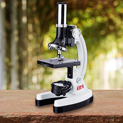 AmScope M30-ABS-KT2-W-WM 1200X Monocular Compound Microscope 52-Pc LED Kit - style: E) Kit + Book