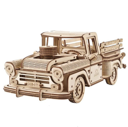 UGEARS Pickup Lumberjack Model Car Kits 3D Puzzle Adult Crafts, Mechanical Wooden Model Kits for Adults - style: Pickup Lumberjack