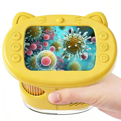 Handheld Digital Microscope for Kids,1000X Pocket Wonderquest Microscope - color: Yellow