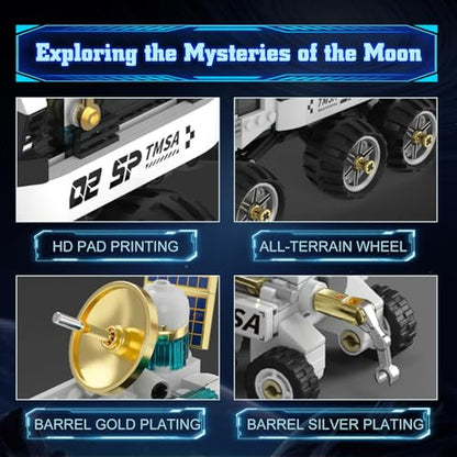 Lunar Rover Building Blocks Set for Boys Ages 8-12, STEM Space Toys for Kids to Assemble a Big Lunar Rover, Best Present for Boys and Girls Aged 8-14 (626PCS)