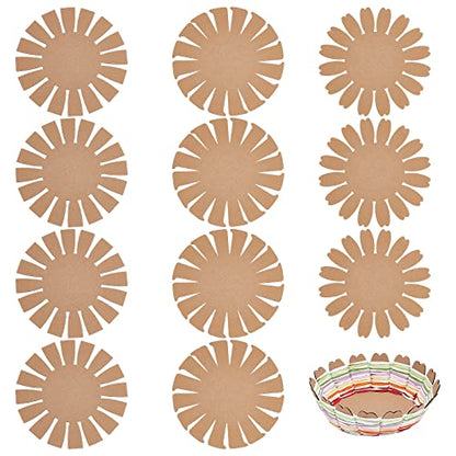 PH PandaHall 12pcs 19 Inch Round Paper Basket Weaving Knitting Crafts Decoration Basket Making Forms for Handicraft Arts and Crafts ProjectsEaster Basket Activities, Peru
