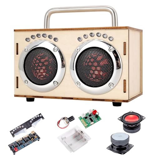 STEM Projects Kit for Kids & Adults Build Your Own Portable Wood Bluetooth Speaker Science Experiment Electronics Kit for Boys & Girls Ages 8-12 9 10 14 16-Chrome Back‑to‑School Birthday Gift - color: Chrome