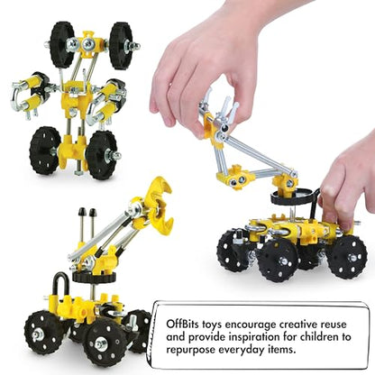 The Off Bits Build Your Own Excavator Toy, 150+ Pcs Vehicle Construction Toys, LoaderBit Educational Stem Building Toys, STEAM Gift for Kids, Engineering Kit for Kids 8 9 10 11 12 Years Old - style: LoaderBit