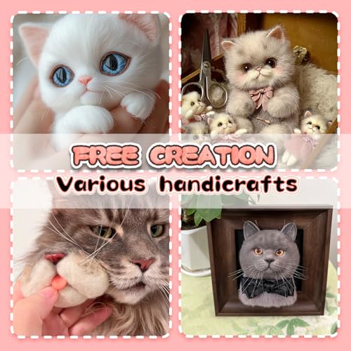 Nuvretk 8 Cute Silicone Molds for Needle Felting - Cat Nose Shapes for Stuffed Animals, DIY Crafts, and Accessories (Garfield) - size: CAT-Garfield