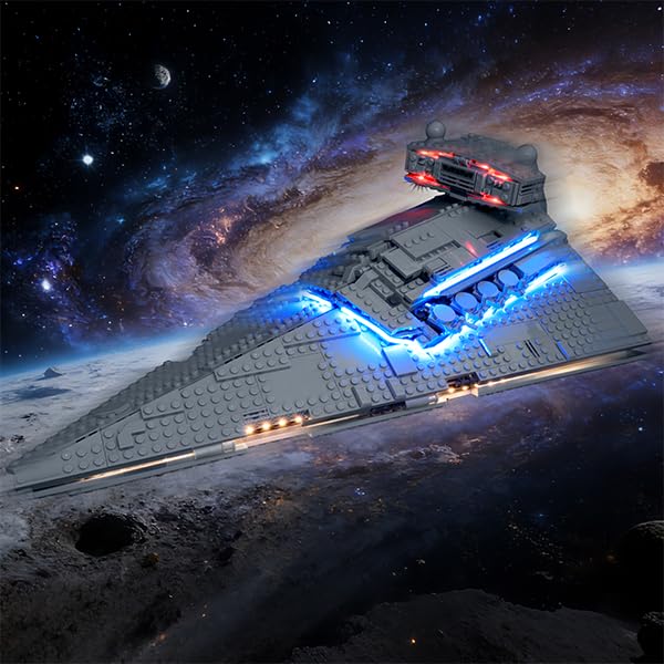 LED Lighting Kit for Lego 75394 Imperial Star Destroyer, Creative Lighting Accessories Compatible with Lego Star Wars Collector's Model (Lights Only, No Model Set)
