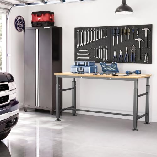 EVERHANGER Workbench for Garage, Adjustable Height Work Table - size: X-Large