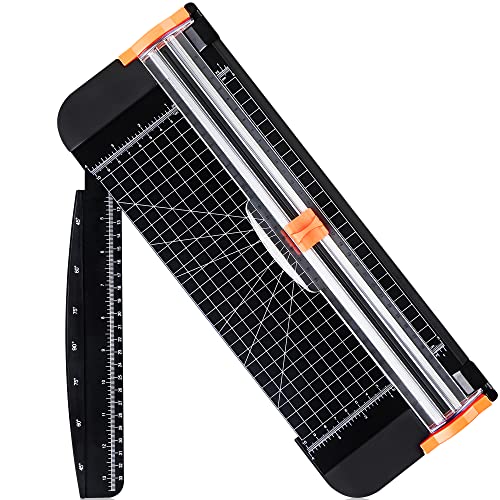 Famomatk 27PCS Craft Weeding Tools for Vinyl Kit,Utility Knife Vinyl Weeding Tool Set with 12Inch Paper Cutter Trimmer for Scrapbooking,Silhouettes,Cameos,DIY Art Crafting,Cutting,Splicing,Cardstock - color: Black