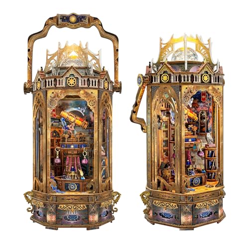 3D Wooden Puzzle for Adult DIY Dollhouse Kit Model Lantern Set - color: The Lantern of Gaiaxy