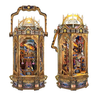 3D Wooden Puzzle for Adult DIY Dollhouse Kit Model Lantern Set - color: The Lantern of Gaiaxy