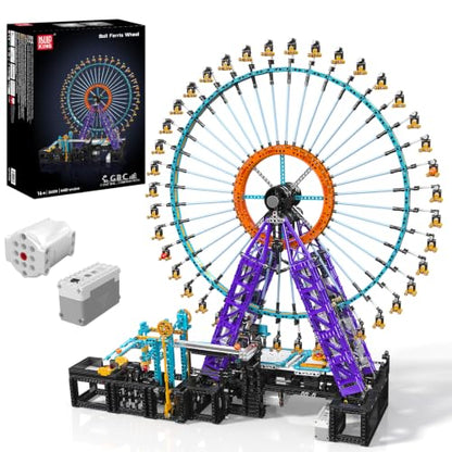 Mould King 26018 Ball Ferris Wheel Building Set - 4402+ Piece Motorized Kinetic Marble Run Engineering Model, Dynamic Mechanical Display Kit for Ages 14+/Adults Collectors