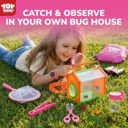 TOY Life Kids Explorer Kit with Bug Catcher for Kids, Bug Catching Kit with Bug Toys, Kid Safari Vest & Hat, Compass, Binoculars, Magnifying Glass, Educational Outdoor Toys Girls Kid Adventure Kit