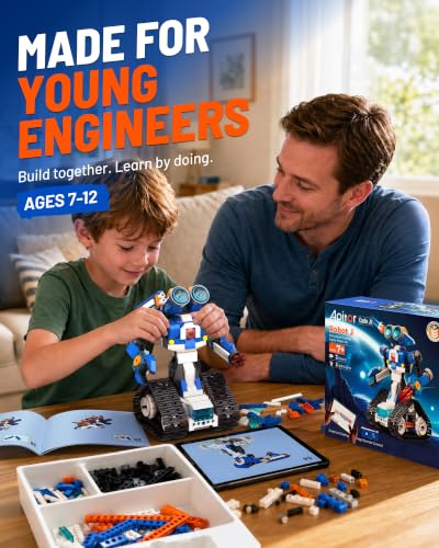 Apitor STEM Coding Robot Toy 6-in-1 Building Kit for Boys 8-12 480 Blocks - style: Robot J(Advanced-level)