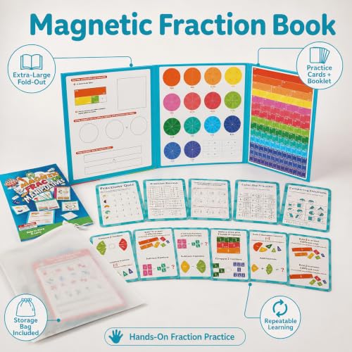 Extra Large Magnetic Fraction Manipulatives Math Visual Aids For Students