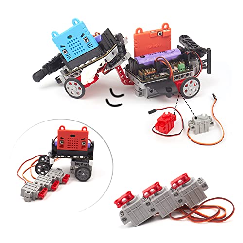 270 Degree Rotation Servo for Arduino Microbit Raspberry Pi Geekservo Compatible with Standard Building Blocks Support kittenblock makecode（Pack of 4）