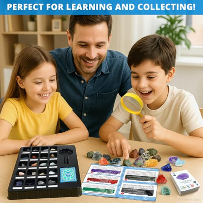 PIBEX Rock Collection Jumbo Kit, 20 Large Raw Rocks & Minerals - style: 20PC Jumbo Edition