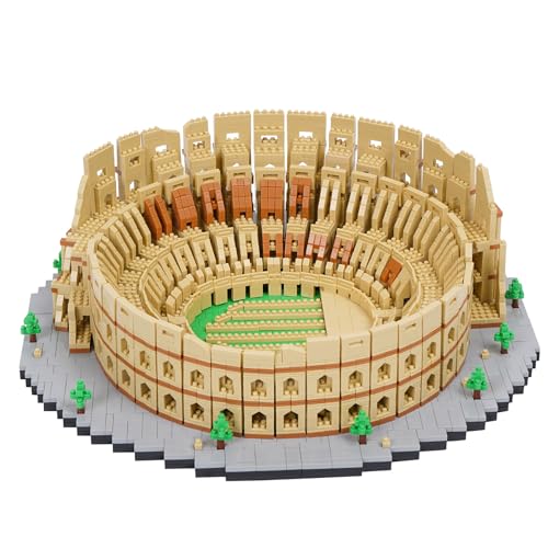 Building Blocks Set Roman Colosseum Model Micro Building Blocks 5594 PCS Famous Architecture Model Mini Building Kit, Gift for Kids and Adults - color: Roman Colosseum