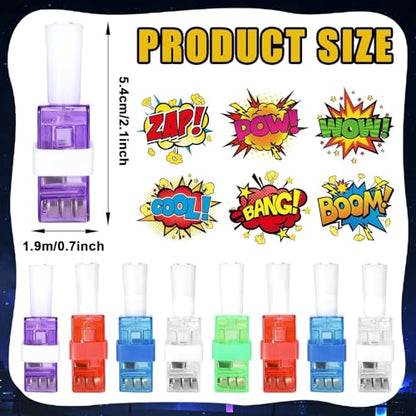 CHUNNIN 36 Pcs Hero LED Finger Lights Glow in Dark Super Party Favors - style: Hero