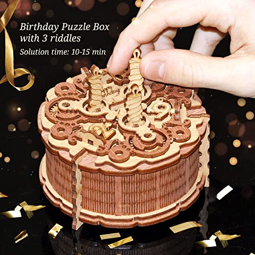 iDventure Birthday Cake, Money Puzzle Box for Adults, Box for Cash Gift - color: Birthday Cake