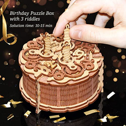 iDventure Birthday Cake, Money Puzzle Box for Adults, Box for Cash Gift - color: Birthday Cake