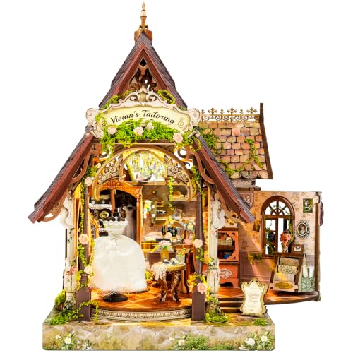 Book Nook Kit DIY Miniature House 3D Wooden Puzzle - Dream Dress Studio - color: Dream Dress Studio