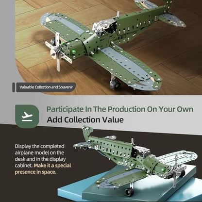 Model Airplane STEM Building Projects Toys - DIY Building STEM Projects Toys for Kids Boys Girls Ages 8-12-16, Assembly Science Kit Model Plane Birthday Gift Toys for Kids Boys 8 9 10 11 12 Years Old - style: 821-1