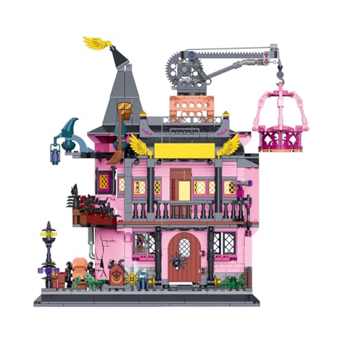 GOTIMON Architecture Magic Laboratory Building Block Set, 1022 Pieces, Halloween Haunted House Construction Toy, Educational Gift for Kids and Adults