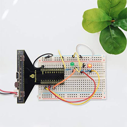 KEYESTUDIO Super Starter Kit for Microbit V2 V1.5 STEM Learning|Without Micro:bit Board, 40 Lessons Tutorial, with T-Breakout Board, Breadboard, LCD Display etc. Educational Kit for Beginners 15+