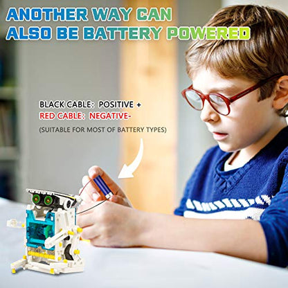 STEM 13-in-1 Solar Power Robots Toy,Educational Experiment DIY Robotics Kit - color: White1