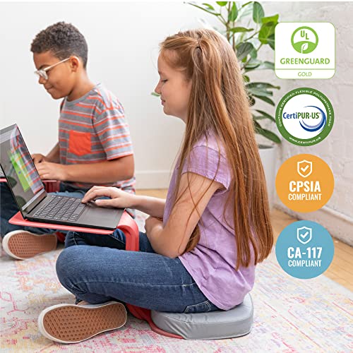 ECR4Kids The Surf Portable Lap Desk with Cushion , Flexible Seating, Red, 10-Piece - color: Red