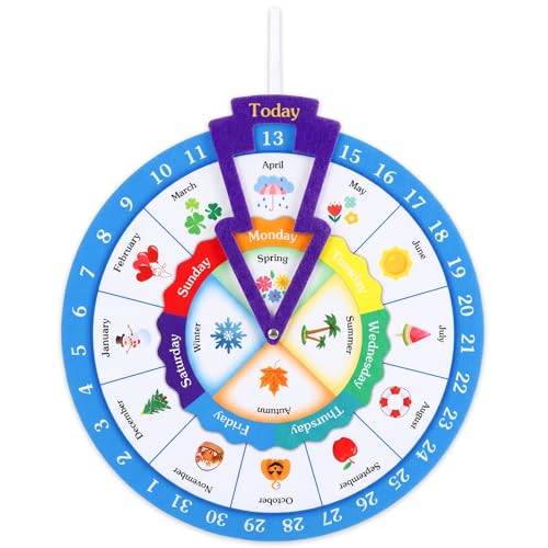 Marspark Month Wheels, Educational Learning Activities for Kids - style: Calendar Wheel