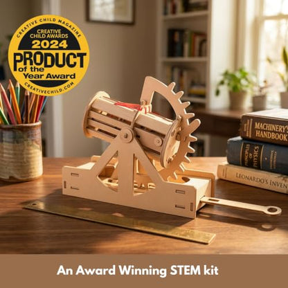 PATHFINDERS STEM Kit – Leonardo da Vinci Bombard | Build Your own Cannon | Science kit for Teens and Adults | Mechanical Engineering Build Model | Historical Artillery Construction Kit