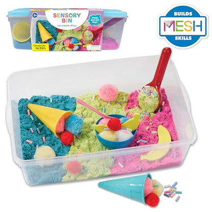 Creativity for Kids Sensory Bin: Ice Cream Shop Playset - Toddler Learning Toys for Kids Ages 3-4+, Pretend Play Ice Cream Set, Kids Gifts for Girls and Boys - style: Ice Cream Shop