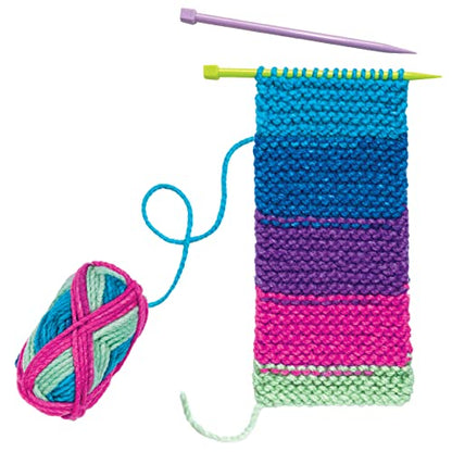 Creativity for Kids Learn to Knit Pocket Scarf - DIY Knitting Kit for Beginners, Kids Craft Kit - style: Pocket Scarf