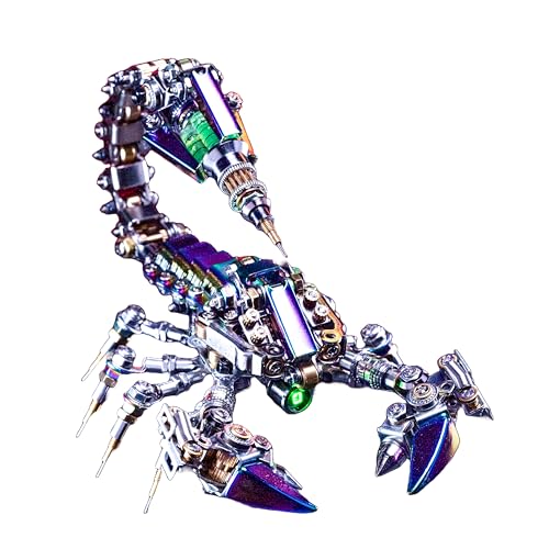 Mostarle Cyberpunk Rage Scorpion 3D Metal Puzzle, DIY Sci-Fi Model with with Glowing LED Core, Magnetic Assembly, Creative Gift & Futuristic Home Décor for Adults & Teens
