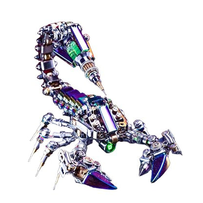 Mostarle Cyberpunk Rage Scorpion 3D Metal Puzzle, DIY Sci-Fi Model with with Glowing LED Core, Magnetic Assembly, Creative Gift & Futuristic Home Décor for Adults & Teens