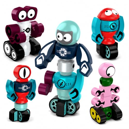 Magnetic Robot Building Toy, STEM Magnet Alien Toys Set for Kids Age 3-5 - color: Alien