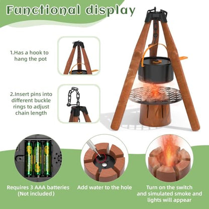 Kids Camping Set,Pretend Play Camping Gear,Ages 3+（26 PCS） - style: Kids Camping Toys Set