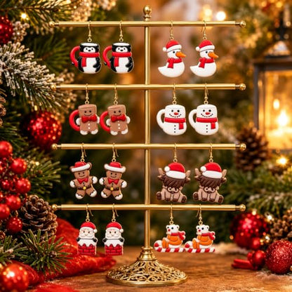 10Pcs Christmas Winter Polymer Clay Cutters Set - color: Penguin