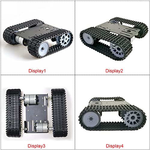 Premium Intelligent 2WD Tank Robot Chassis Platform with 2PCS DC Motors & Plastic Track, RC STEAM Science Kit Compatible with PS2, WiFi, Bluetooth for School Scientific Education, Robotic Competition - color: Blue