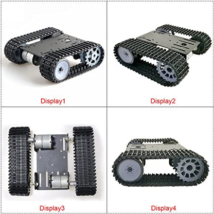 Premium Intelligent 2WD Tank Robot Chassis Platform with 2PCS DC Motors & Plastic Track, RC STEAM Science Kit Compatible with PS2, WiFi, Bluetooth for School Scientific Education, Robotic Competition - color: Blue