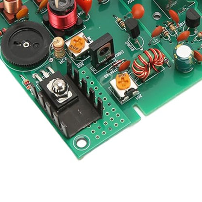 AM Transmitter Kit,Radio Medium Transmitter Adjustable 530‑1600KHZ DIY for School Experiment, 20‑500 MW, 2‑5m Antenna, 3.5mm Sound Input, PCB Material