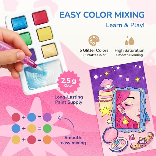 JoyCat 2 Pack Pocket Paint with Water Coloring Books for Kids - style: 2 Pack - Makeup & Princess