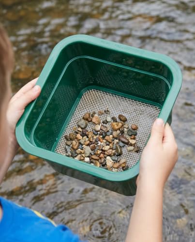 Sluice Fox mini Classifier Screen Gold panning Kits, Stainless Steel Screen mesh sifting Sieve Prospecting and gem Sorting; Shark Tooth sift Sifter - color: #20 Mesh Screen (400 holes per sq.in.) Green
